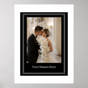 Affiche de portrait de mariage personnalisé
