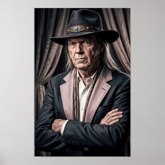 Affiche de portrait de rêverie western intemporell