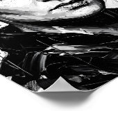 Affiche de portrait d'esprit féroce monochrome (Coin)