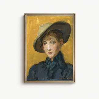 Affiche de portrait hollandais sur fond gras
