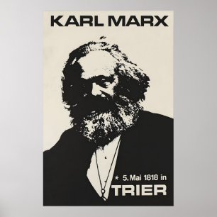 Affiche de portrait Karl Marx, né le 5 mai 1818 à