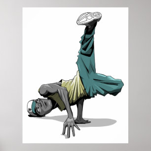 affiche de pose de danse de coupure