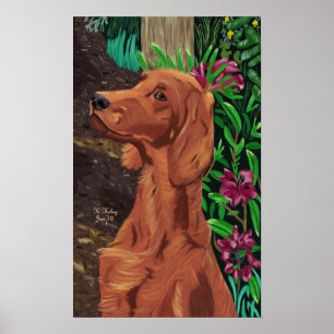 Affiche de poseur de jardin