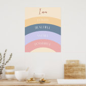 Affiche de Positives Affirmations de Soi Puissante (Cuisine)