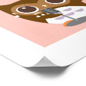 Affiche de poster de hibou rétro (Coin)