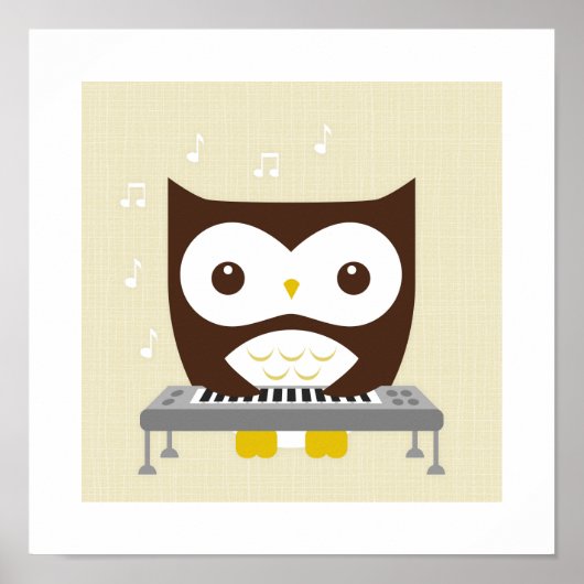 Affiche de poster de hibou rétro (Devant)