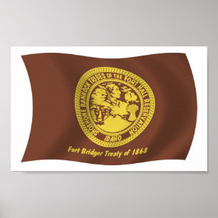 Affiche de poster du drapeau des tribus Shoshone B