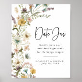 Affiche de pot de date de fleur sauvage (Devant)