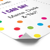 Affiche de premier anniversaire Rainbow Confetti (Coin)