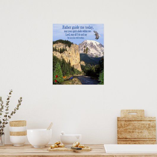 Affiche de prière chrétienne (Cuisine)