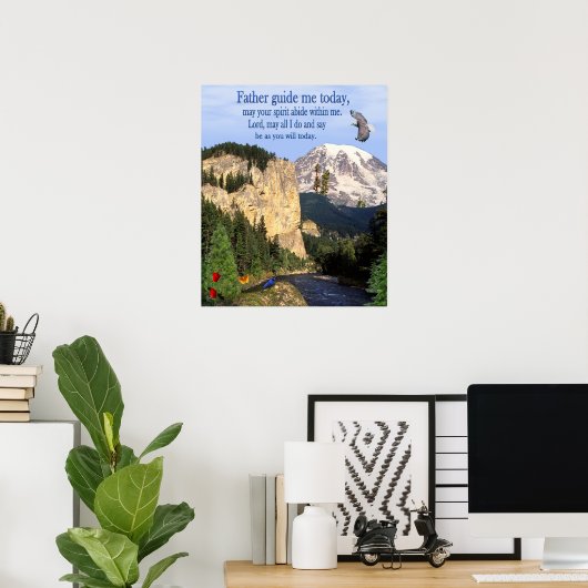 Affiche de prière chrétienne (Bureau à domicile)