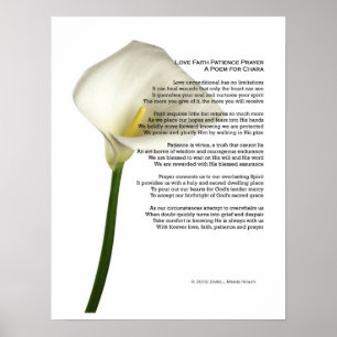 Affiche de prière de la patience de foi d'amour