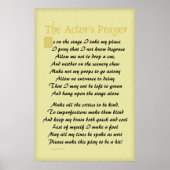 Affiche de prière de l'acteur (Devant)