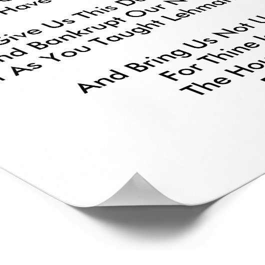 Affiche de prière de Lloyd (Coin)