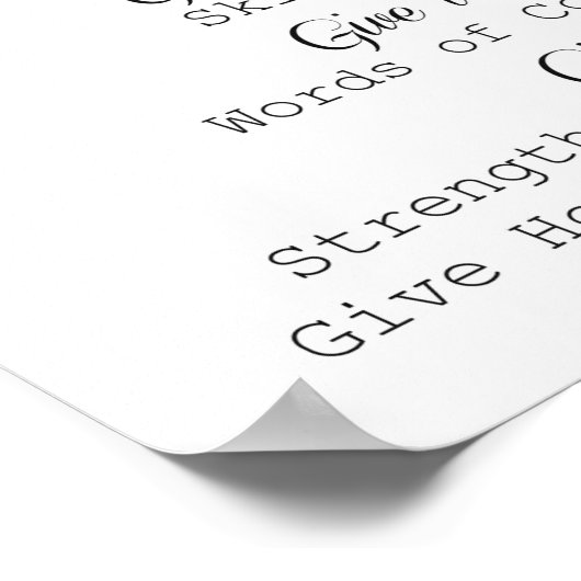 Affiche de prière du professionnel (Coin)