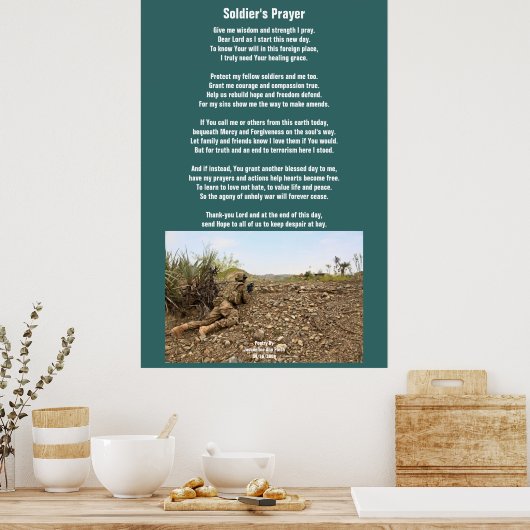 Affiche de prière du soldat (Cuisine)