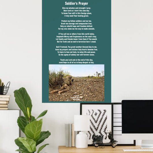 Affiche de prière du soldat (Bureau à domicile)