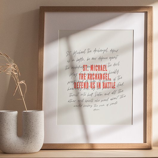 Affiche de prière St Michael l'Archange