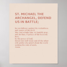Affiche de prière St Michael l'Archange
