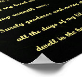 Affiche de prières chrétiennes psaume 23 (Coin)