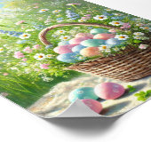 Affiche de printemps Panier de Pâques | Art mural (Coin)