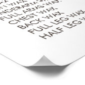 Affiche de prix de menu de salon de beauté coiffeu (Coin)