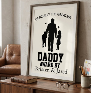 Affiche de prix personnalisée du plus grand papa