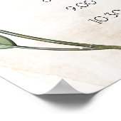 Affiche de programme de mariage floral vert sauge  (Coin)