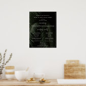 Affiche de programme de mariage Moody Tropics (Cuisine)