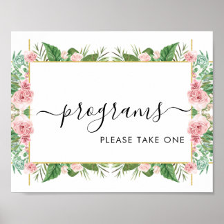 Affiche de programme 'Roses Programs Please Take O