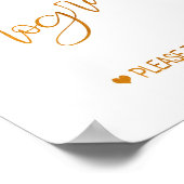 Affiche de programmes de mariage 8x10 (Coin)