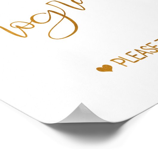 Affiche de programmes de mariage 8x10 (Coin)