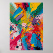 Affiche de projection de peinture acrylique abstra (Devant)