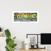 Affiche de Promenade d'été avec chiens et chats (Bureau à domicile)