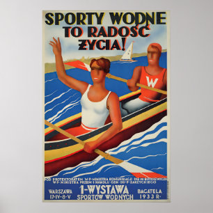 Affiche de promotion du sport en Pologne dans les 