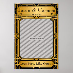 Affiche de prop de mariage Gatsby pour Photobooth