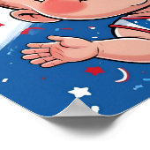 Affiche de Prop de Photo de Bébé Patriotique (Coin)