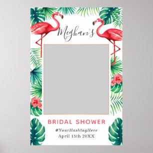 Affiche de prop de photo de douche de mariée tropi