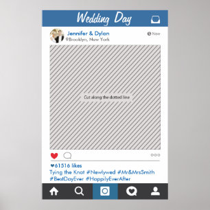 Affiche de Prop de Photobooth de Cadre de Fête des