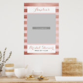 Affiche de Prop de Photomaton en Or Rose Rayé (Cuisine)