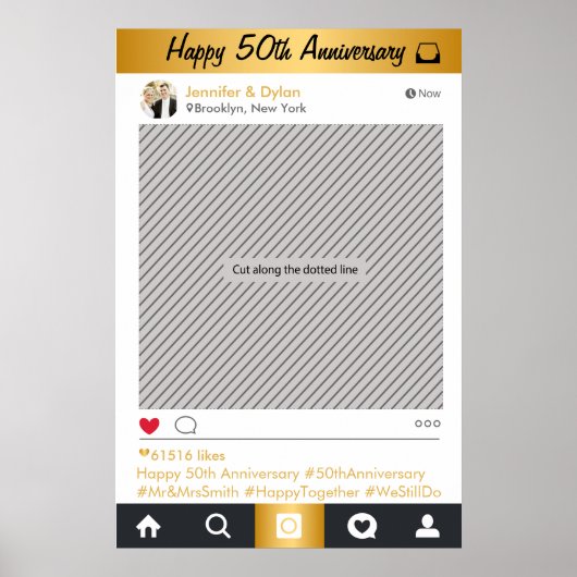 Affiche de Prop pour Photobooth de Cadre de Fête d (Devant)