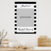 Affiche de Prop pour Photomaton Rayée Noir et Blan (Cuisine)