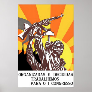 Affiche de propagande africaine des années 1970 An