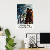 Affiche de propagande américaine de la Seconde Gue (Bureau à domicile)