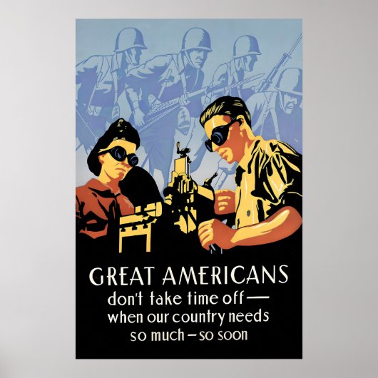 Affiche de propagande américaine de la Seconde Gue (Devant)