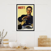 Affiche de propagande anti-alcool soviétique – Cui (Cuisine)