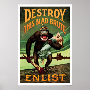 Affiche de propagande anti-allemande de la Premièr