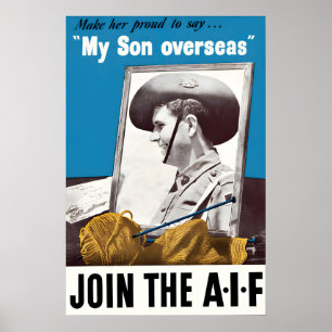 Affiche de propagande australienne AIF de recrutem