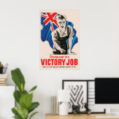Affiche de propagande australienne de la Seconde G (Bureau à domicile)