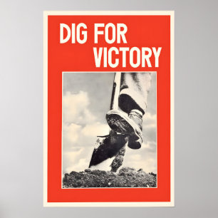 Affiche de propagande britannique Creusez pour la 